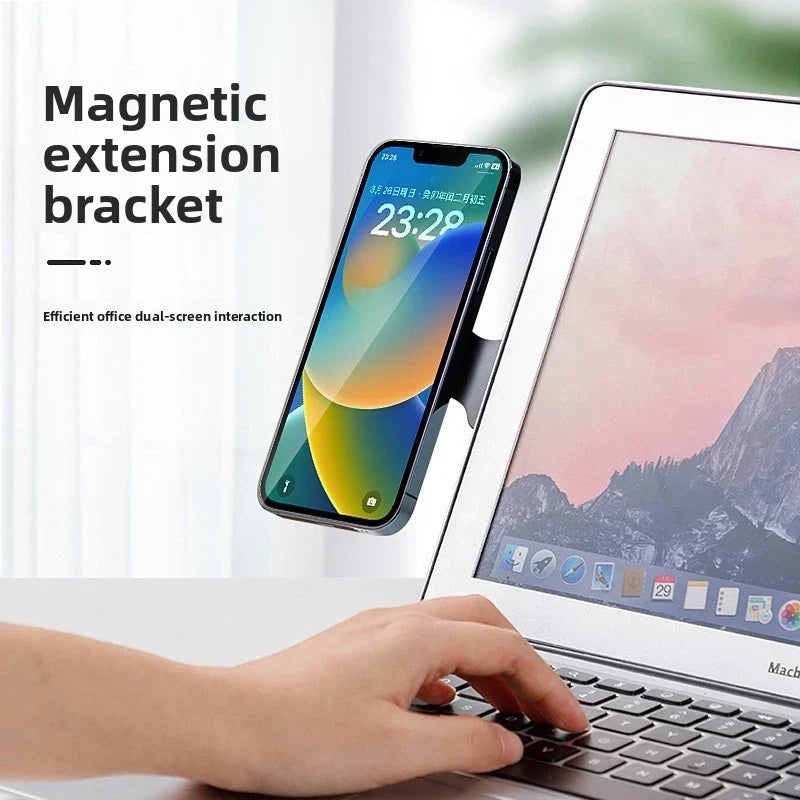 Rotating Magnetic Laptop Phone Holder Compatible with MagSafe iPhone 12–16