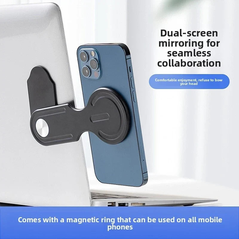 Rotating Magnetic Laptop Phone Holder Compatible with MagSafe iPhone 12–16