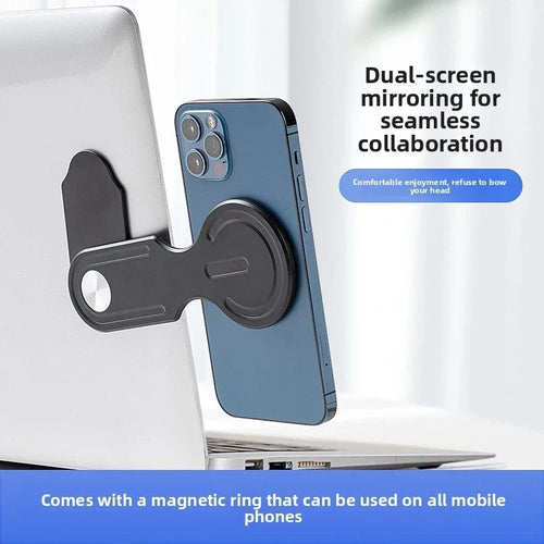 Rotating Magnetic Laptop Phone Holder Compatible with MagSafe iPhone 12–16